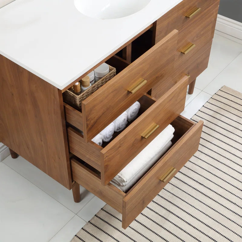 Stockholm 48" W x 22" D x 34" H Single Bathroom Vanity