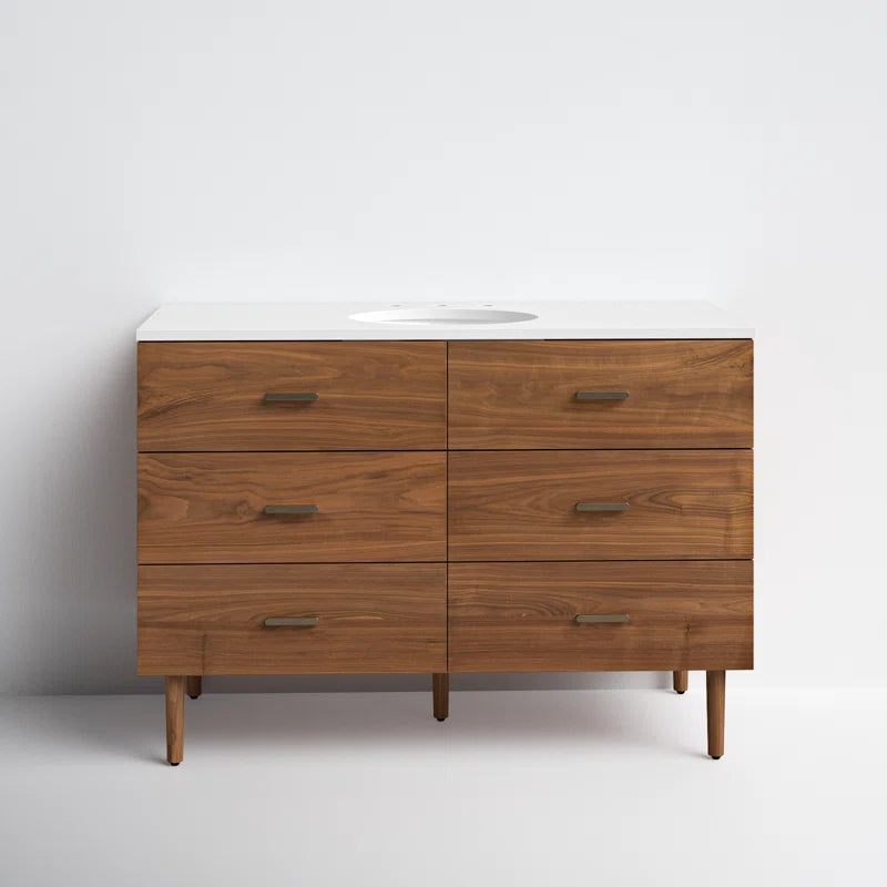 Stockholm 48" W x 22" D x 34" H Single Bathroom Vanity