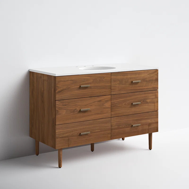 Stockholm 48" W x 22" D x 34" H Single Bathroom Vanity