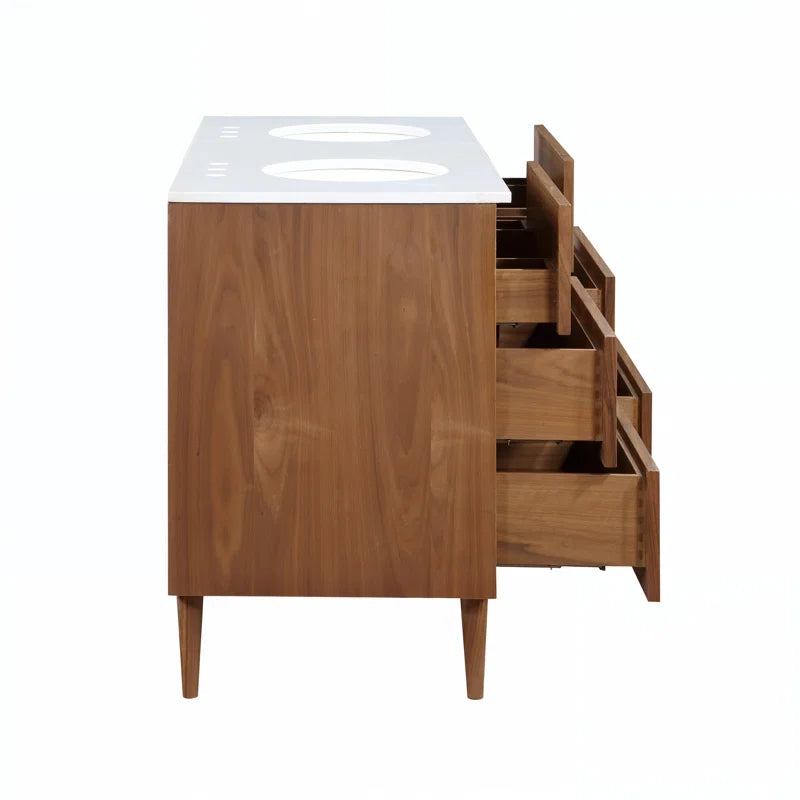 Stockholm 60" W x 22" D x 34" H Double Bathroom Vanity