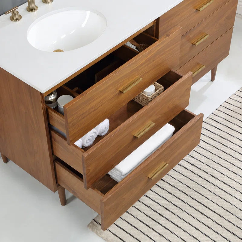 Stockholm 60" W x 22" D x 34" H Double Bathroom Vanity