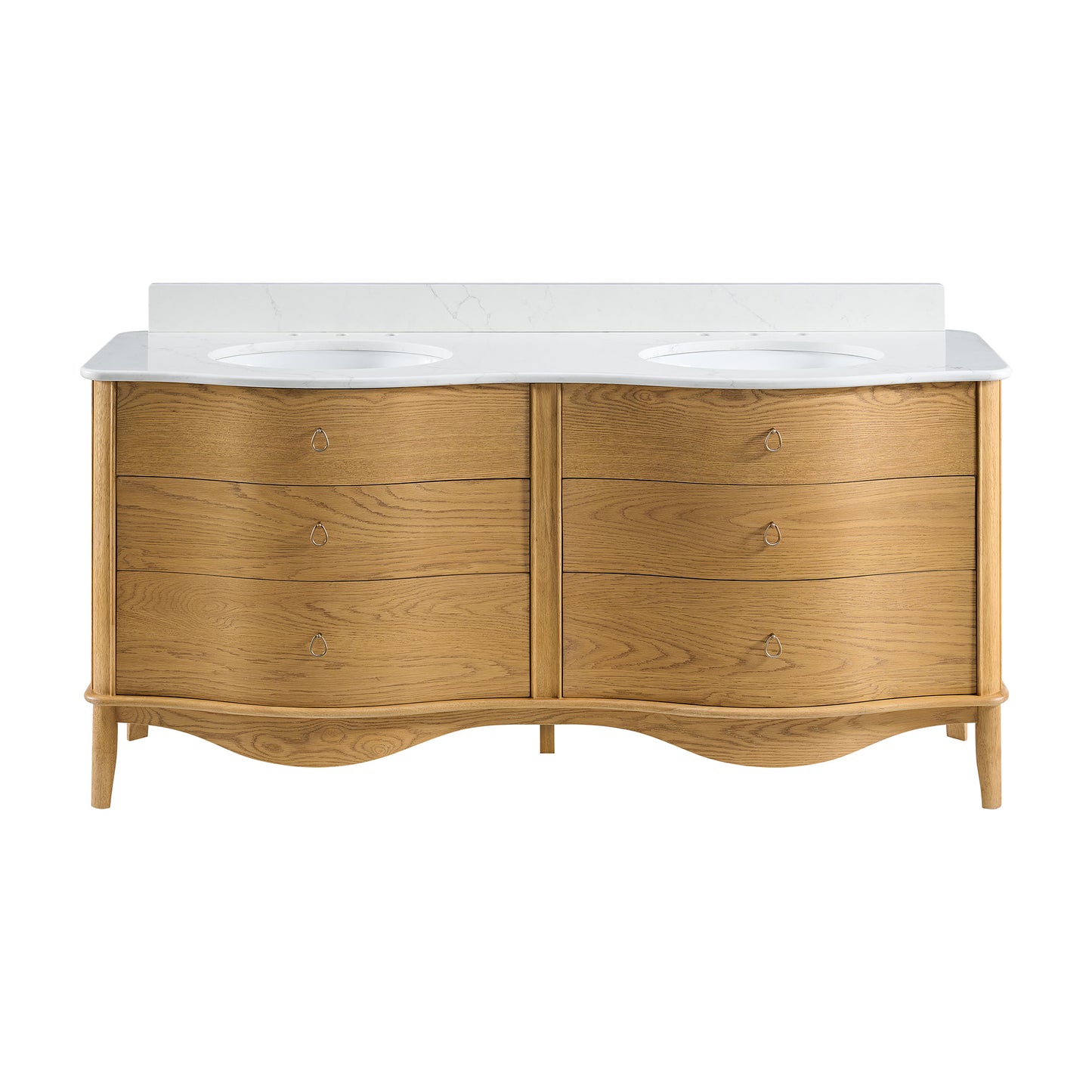 Grace 72" Double Bathroom Vanity | Statuario Quartz Countertop