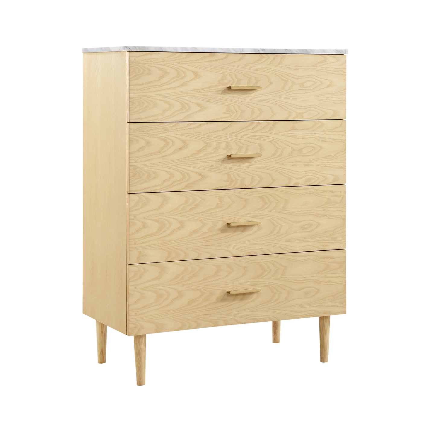 Stockholm 36" 4 Drawer Dresser with Carrara Marble Top