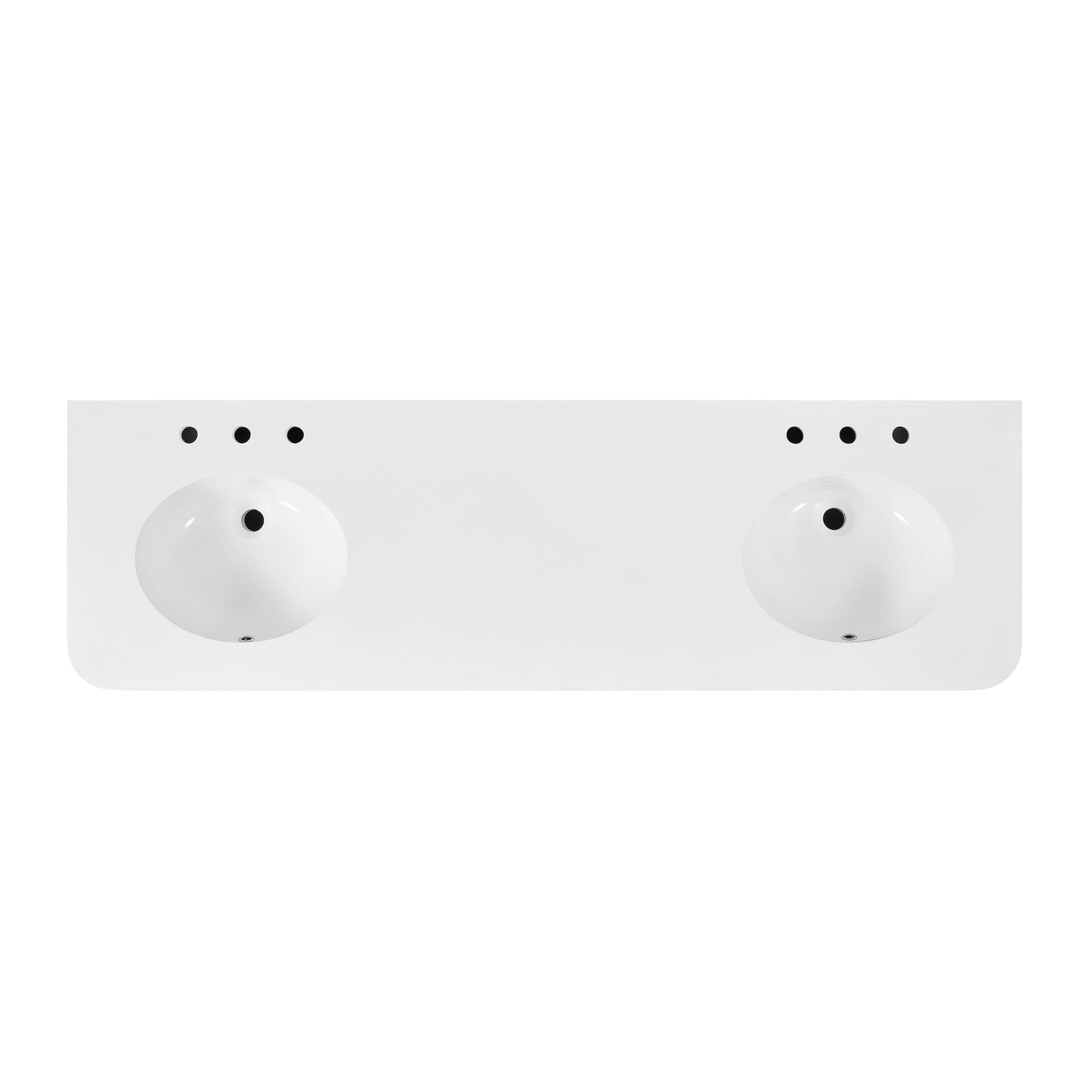 Havana 72"  Reeded Double Sink Bathroom Vanity | White Quartz Top