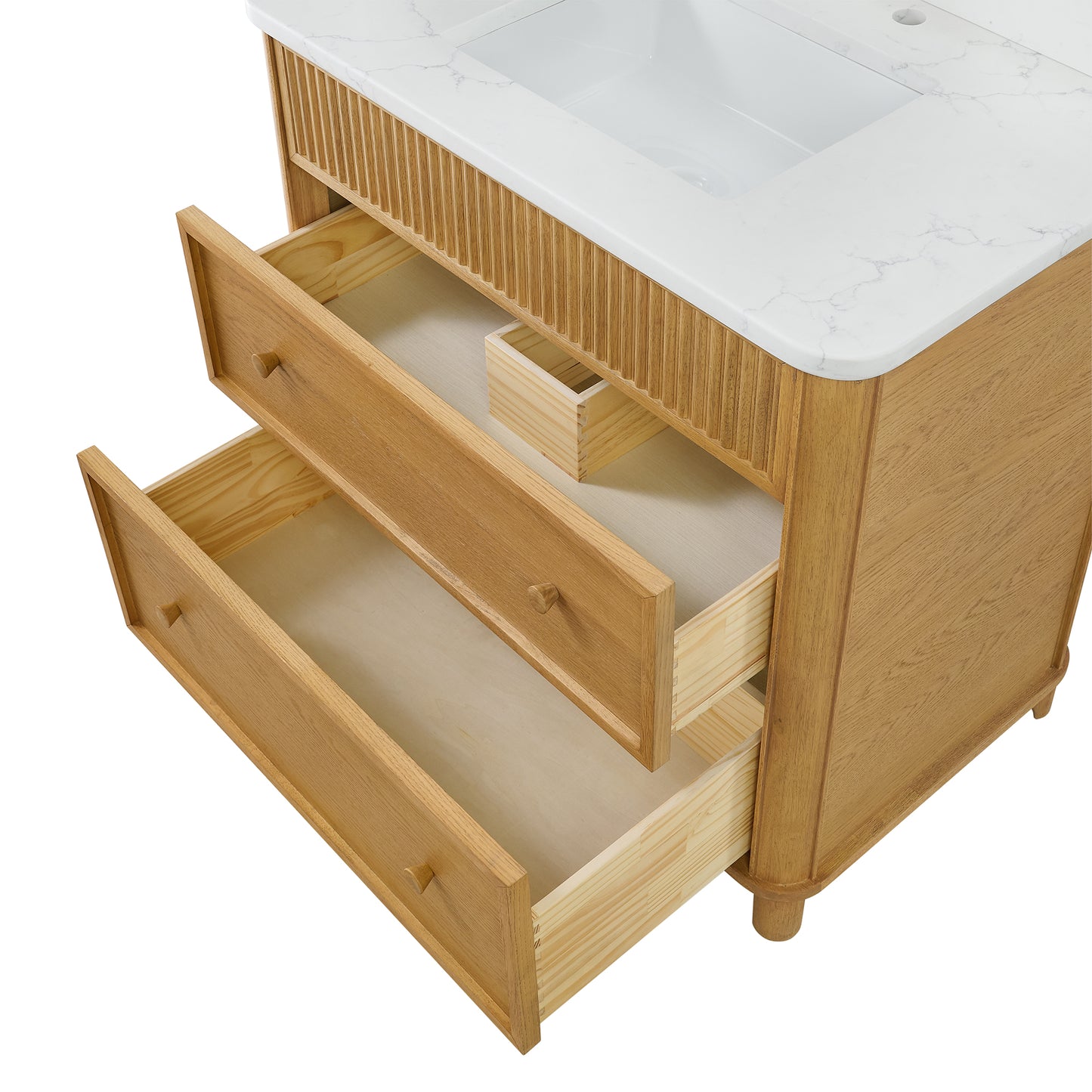 Kathryne 36" Single Sink Bathroom Vanity | Statuario Quartz Countertop
