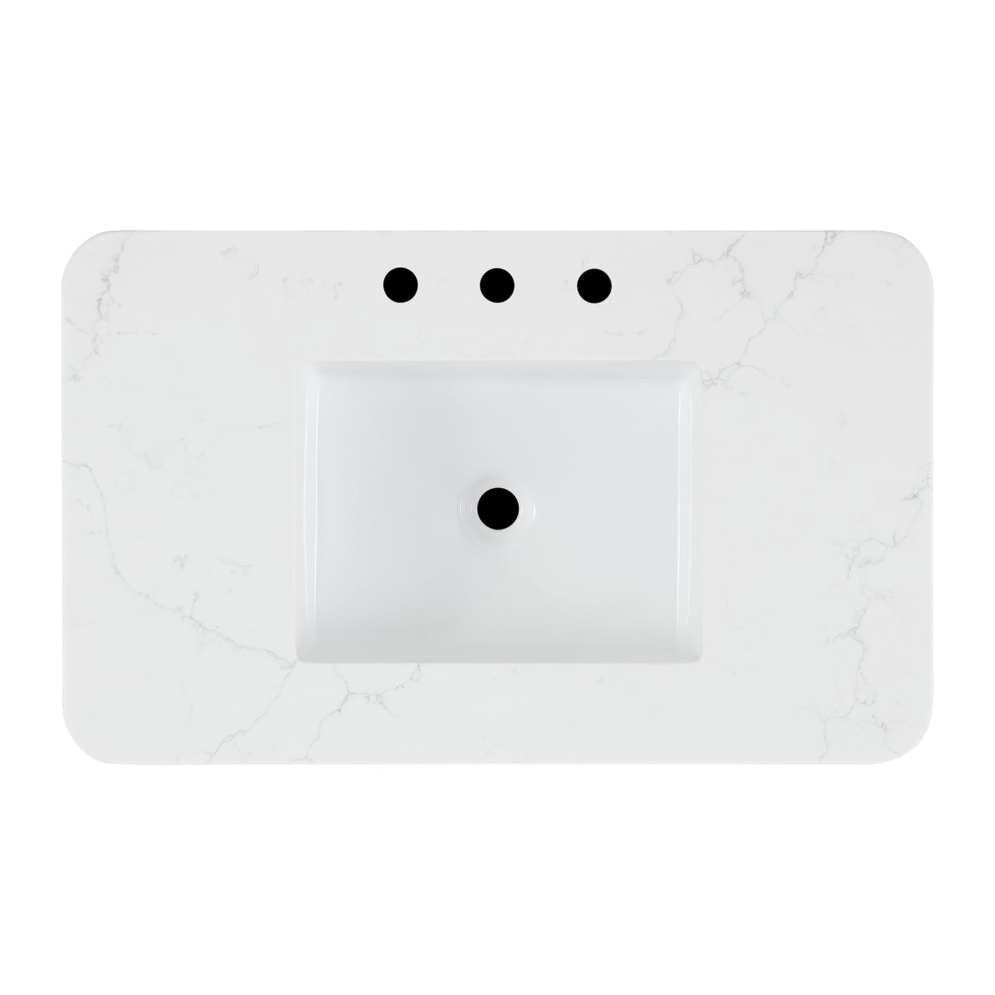 Kathryne 36" Single Sink Bathroom Vanity | Statuario Quartz Countertop