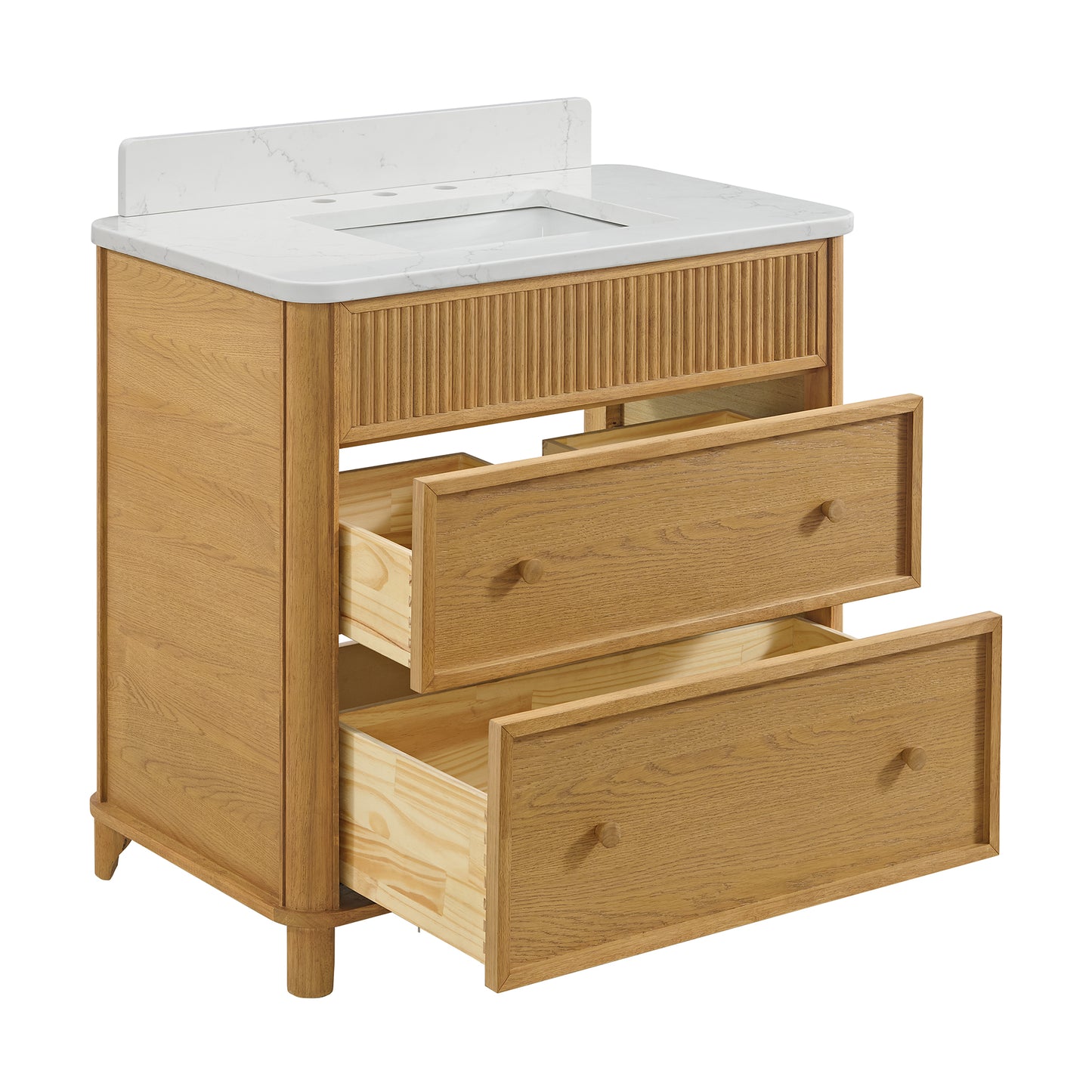 Kathryne 36" Single Sink Bathroom Vanity | Statuario Quartz Countertop