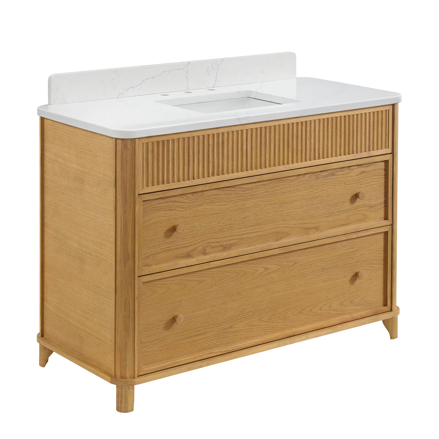 Kathryne 48" Single Sink Bathroom Vanity | Statuario Quartz Countertop