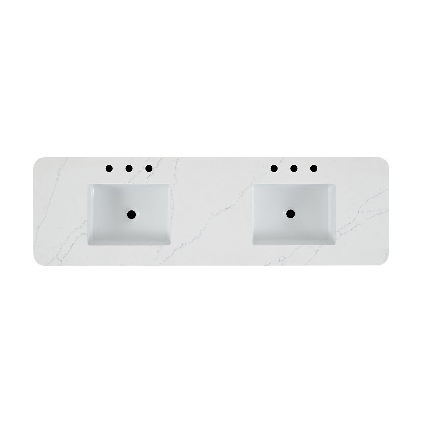 Kathryne 72" Double Sink Bathroom Vanity | Statuario Quartz Countertop
