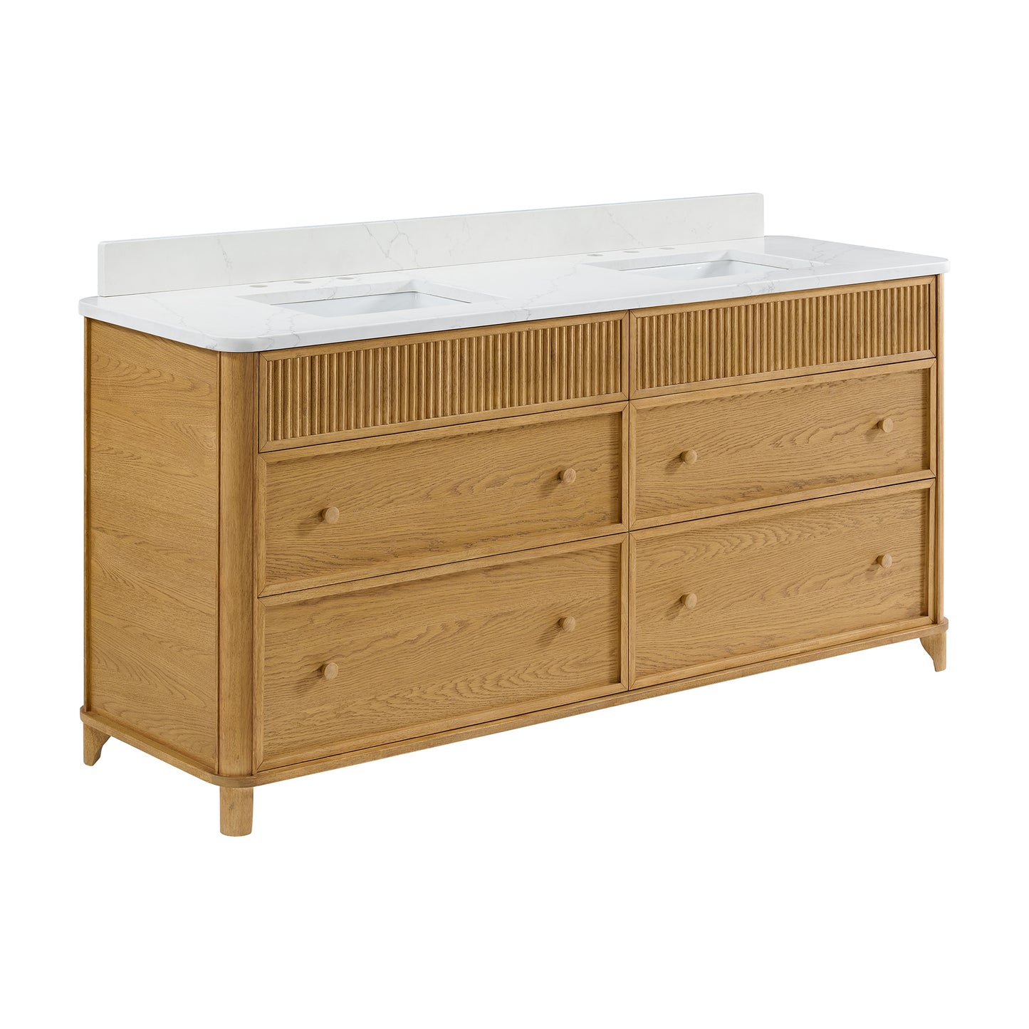 Kathryne 72" Double Sink Bathroom Vanity | Statuario Quartz Countertop