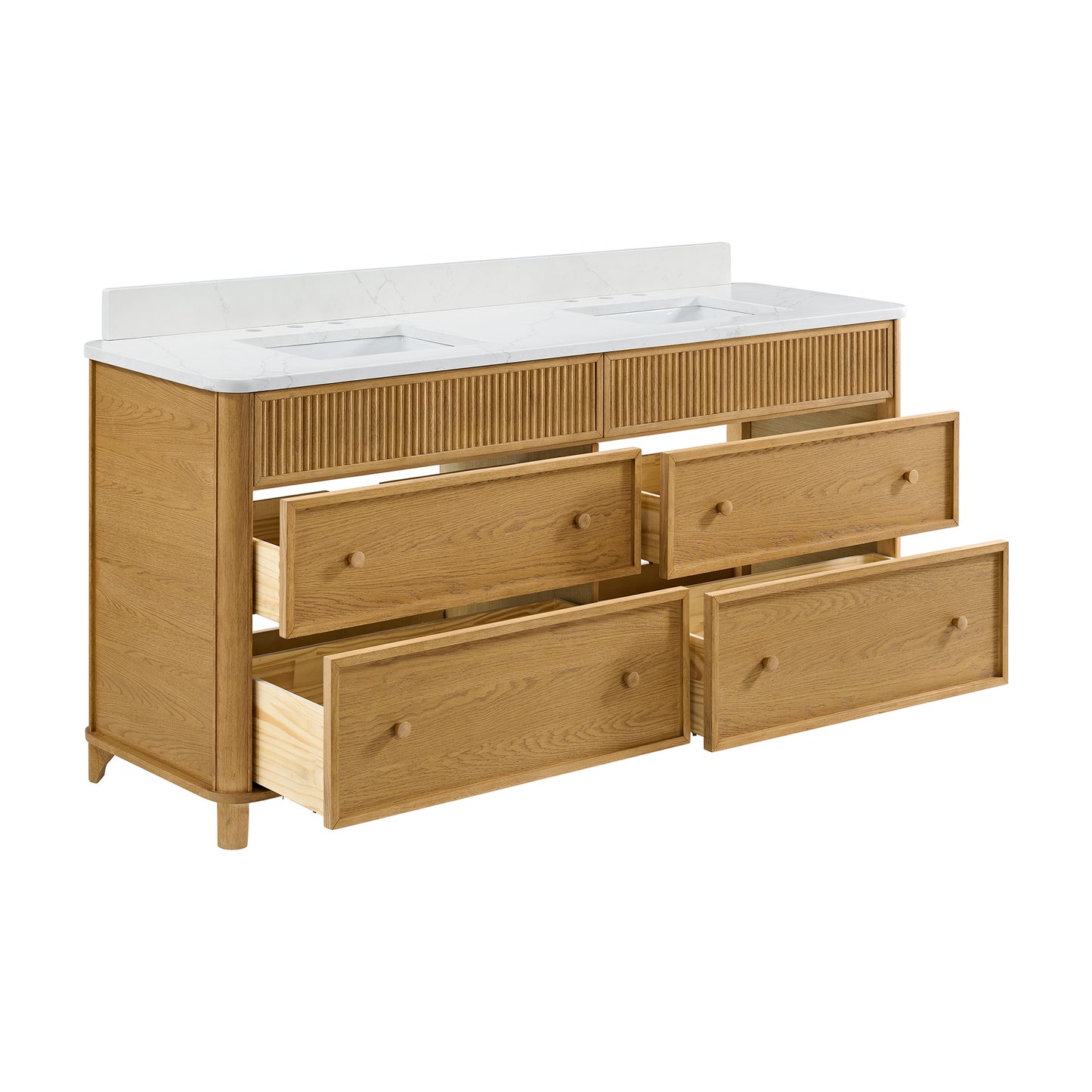 Kathryne 72" Double Sink Bathroom Vanity | Statuario Quartz Countertop