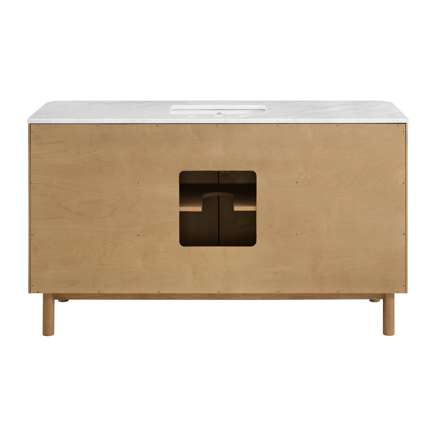 Havana 60" Reeded Single Bathroom Vanity | Carrara Marble Countertop