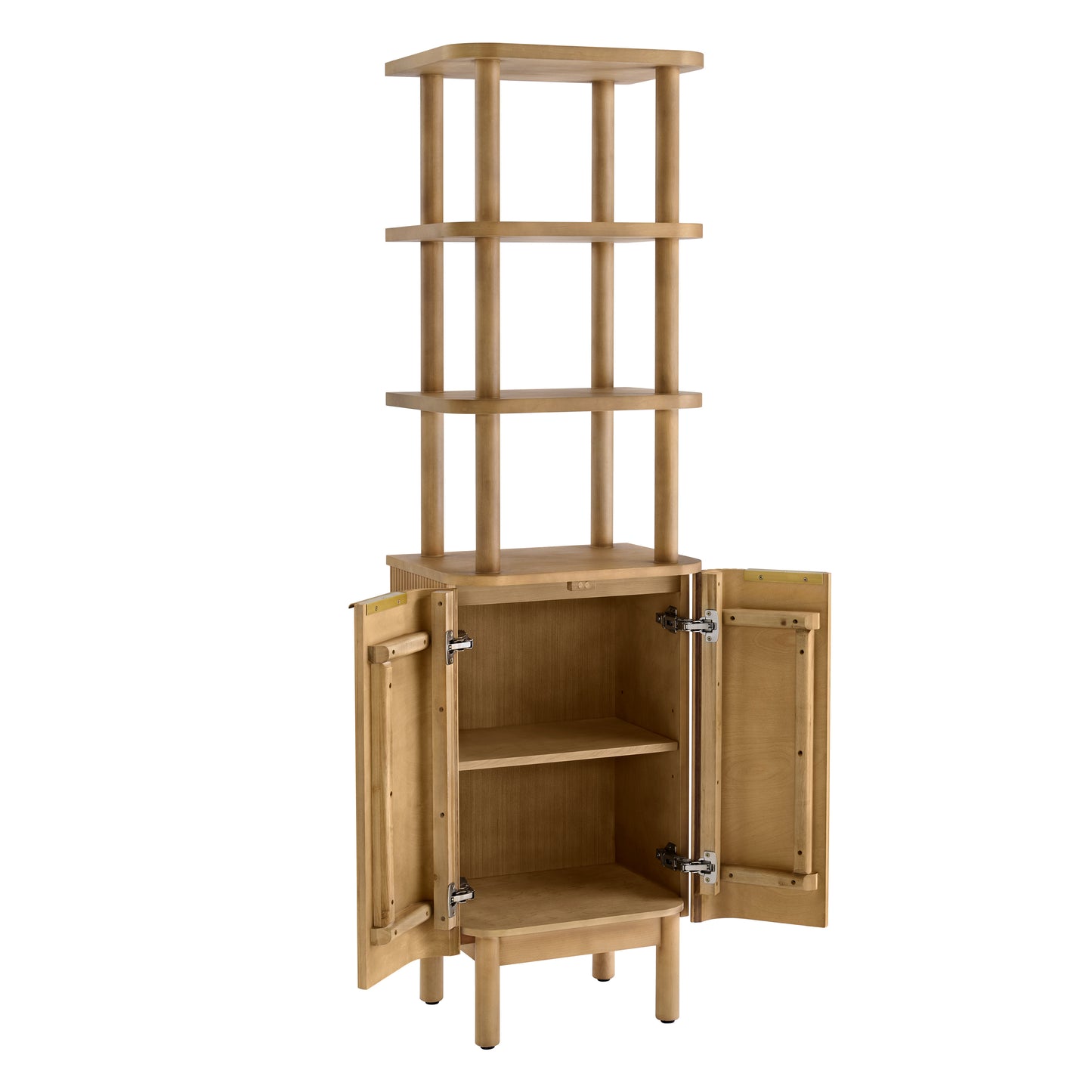 Havana 2-Door Reeded Freestanding Linen Cabinet