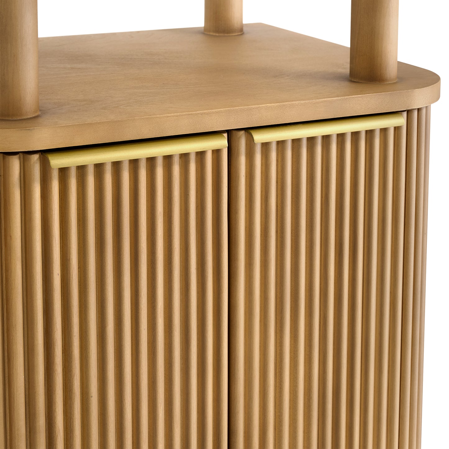 Havana 2-Door Reeded Freestanding Linen Cabinet