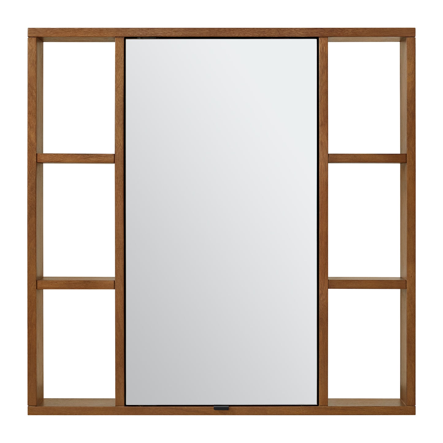 Midland 30"W x 30"H Surface Mount Medicine Cabinet with Side Shelves in Walnut or Oak