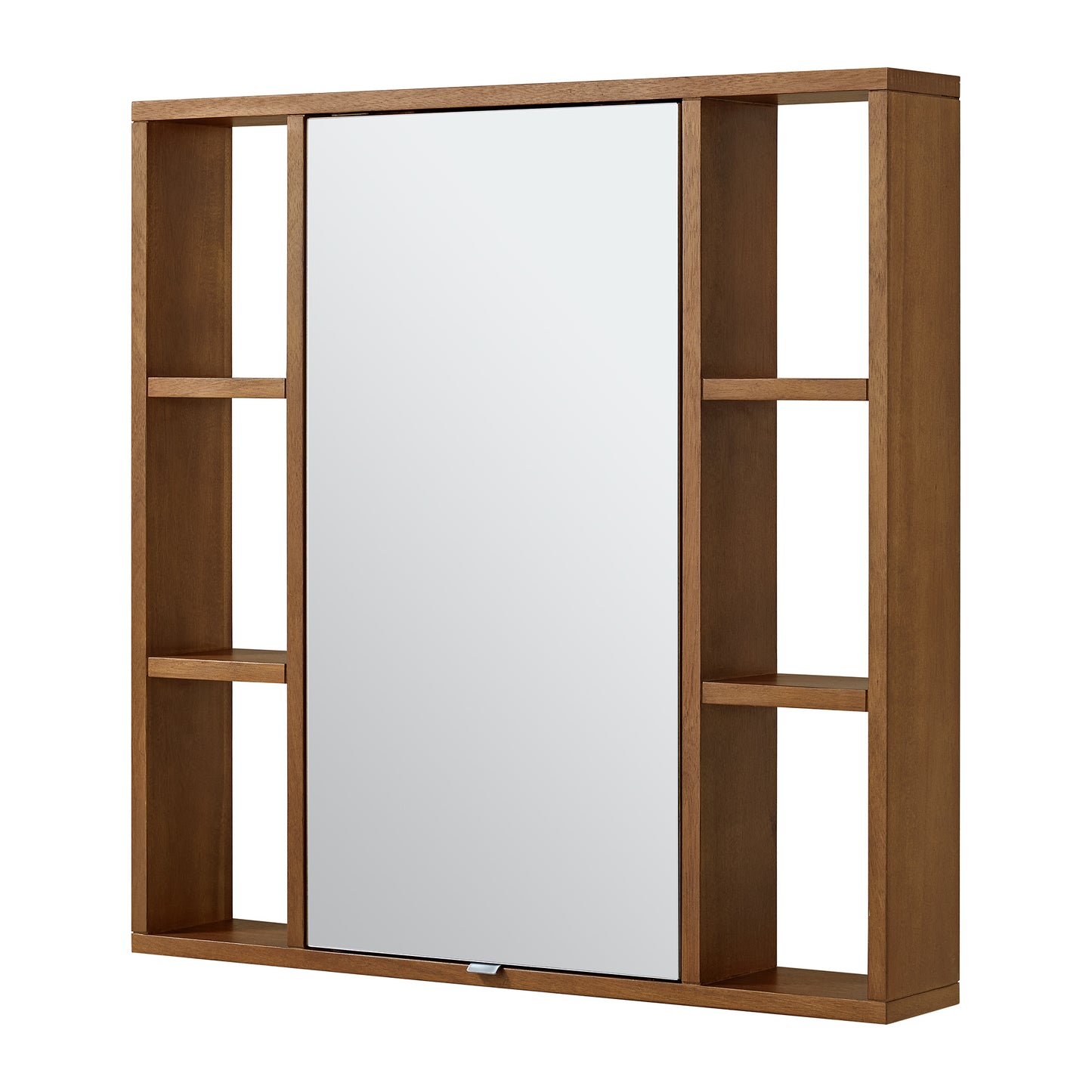 Midland 30"W x 30"H Surface Mount Medicine Cabinet with Side Shelves in Walnut or Oak