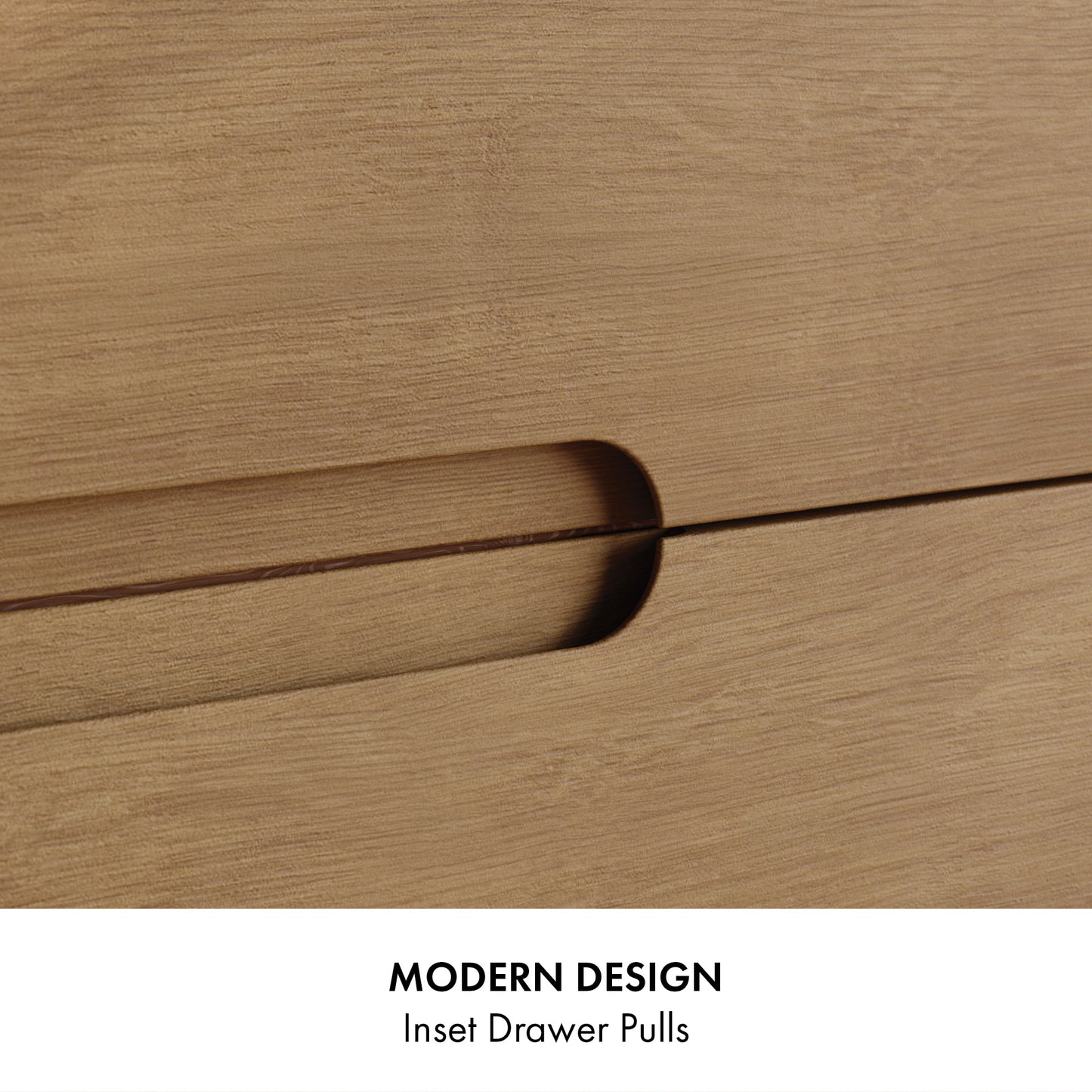 Oslo 60" Modern Oak Double Bathroom Vanity | White Quartz Countertop