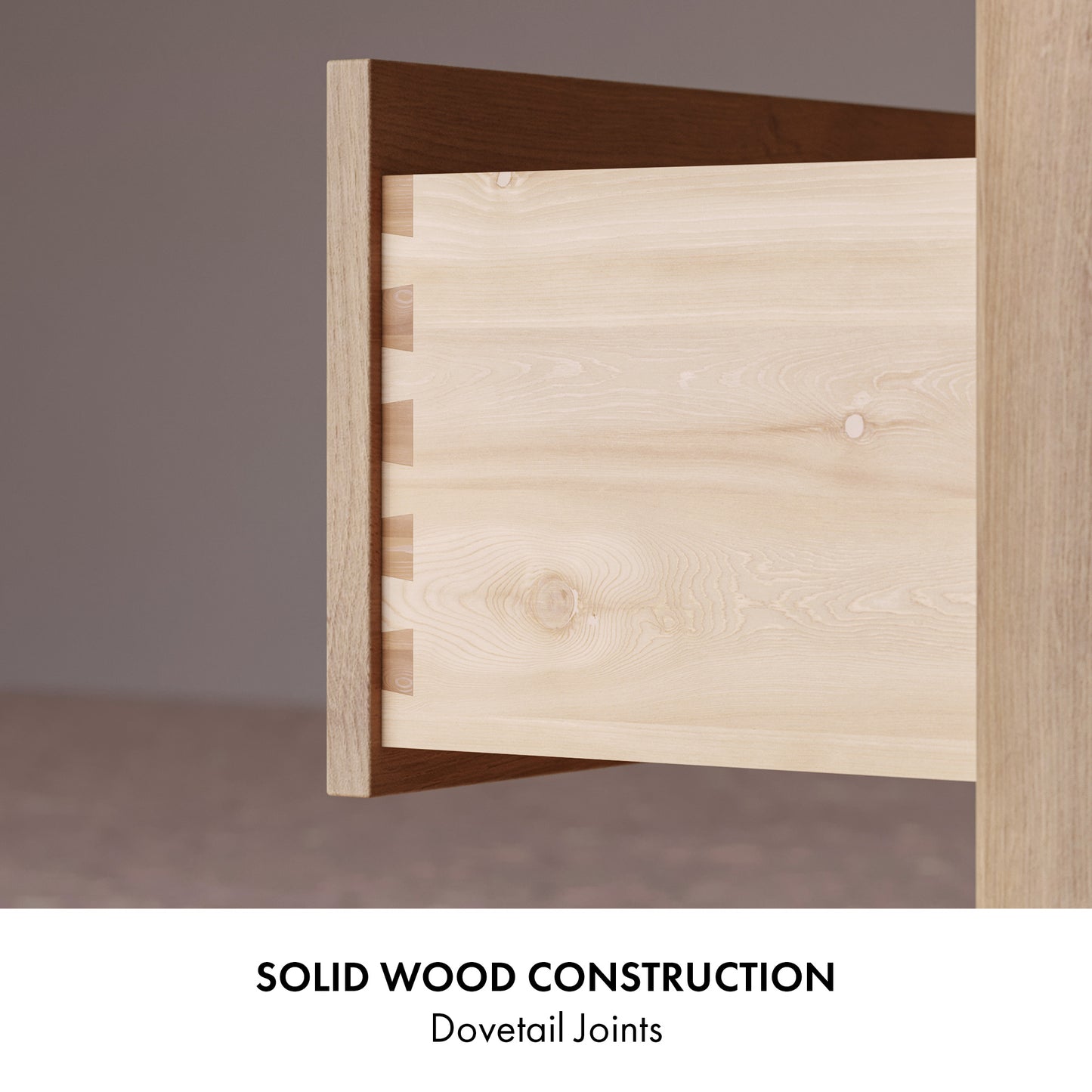 Oslo 60" Modern Oak Double Bathroom Vanity | White Quartz Countertop
