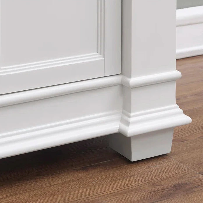 Siena 72" Traditional Double Bathroom Vanity | Carrara Marble Top In White