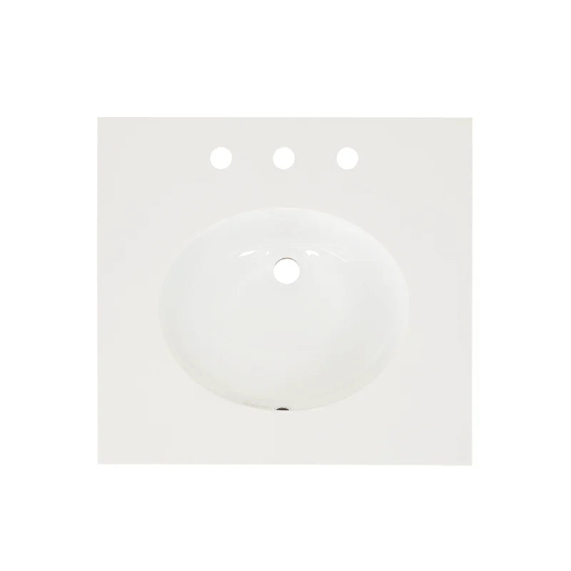 Kyoto 24" Single Wall Mounted Bathroon Vanity with White Quartz Top