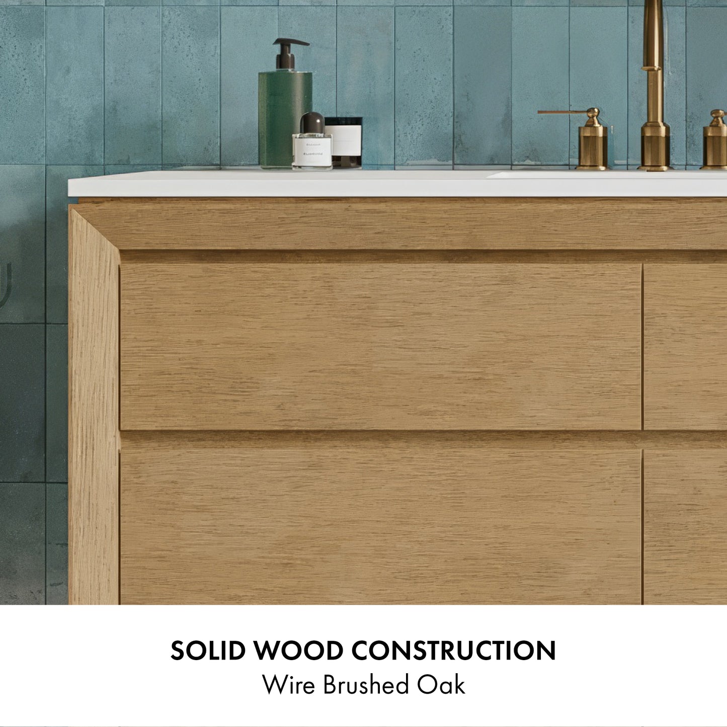 Jasper 72" Double Bathroom Vanity with Vanity Top