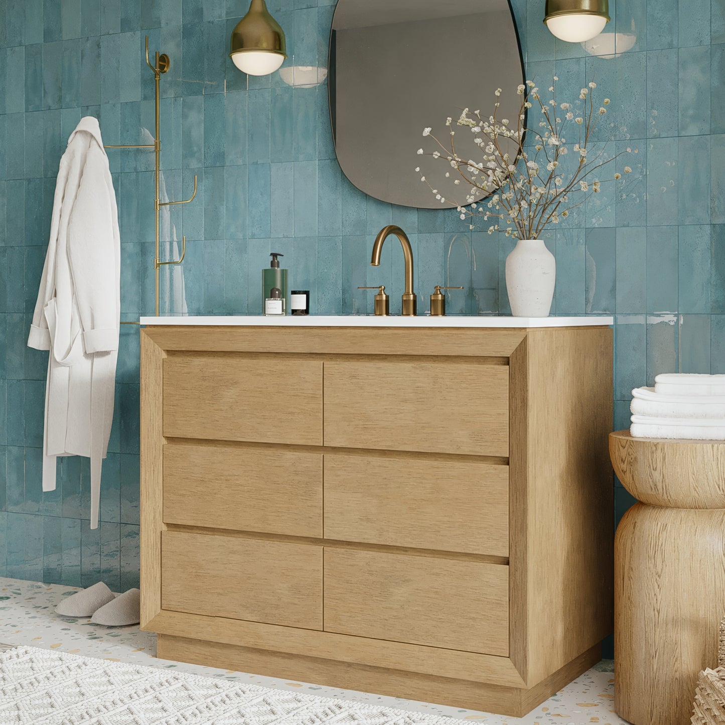 Jasper 42" Single Bathroom Vanity  with Quartz Top