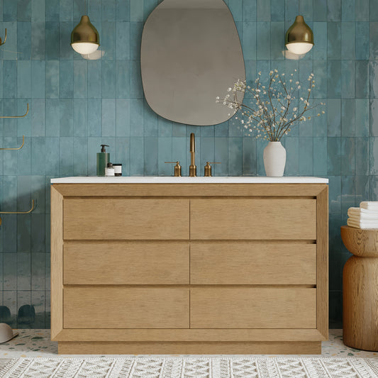 Jasper 54" Single Bathroom Vanity  with Quartz Top
