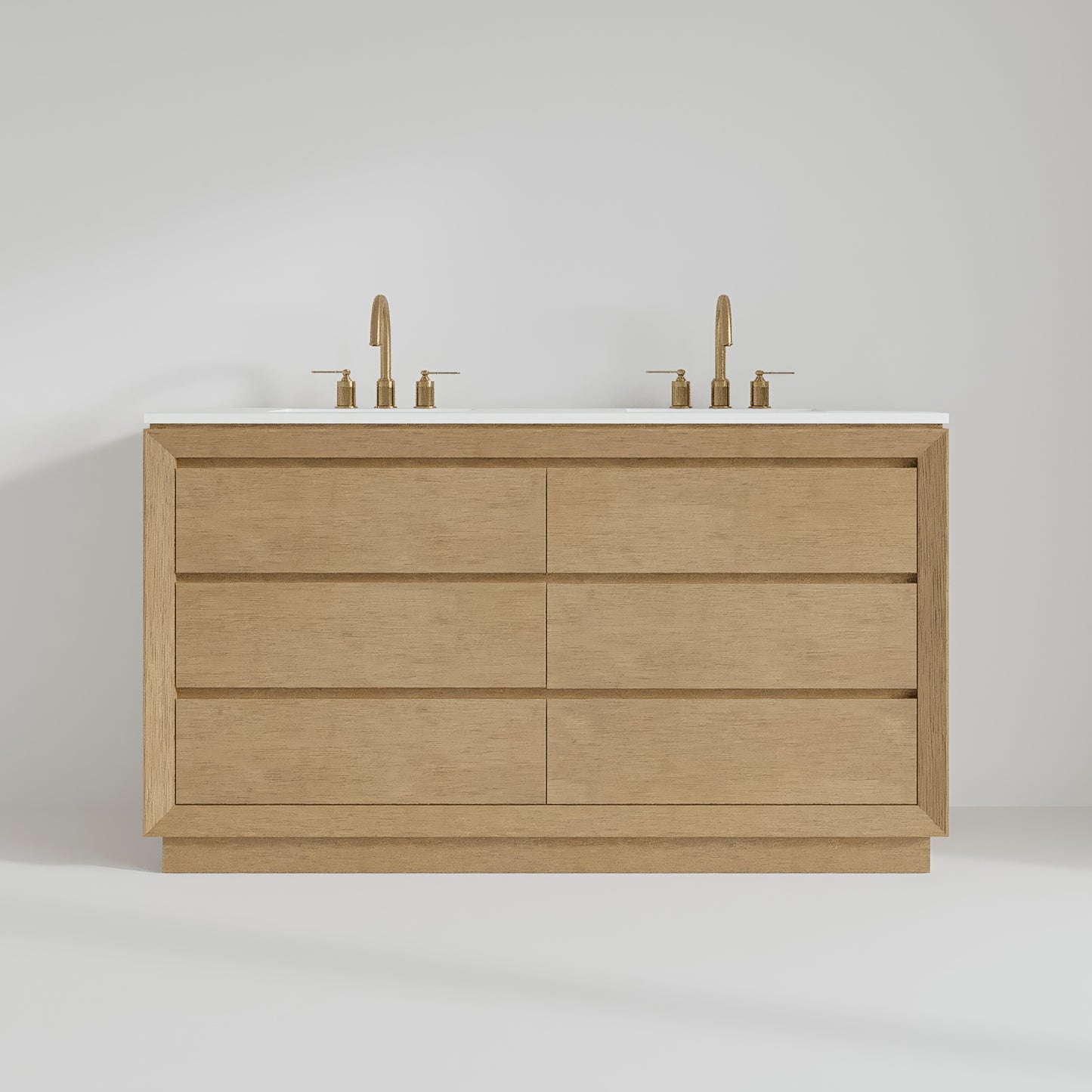 Jasper 60" Double Bathroom Vanity  with Quartz Top