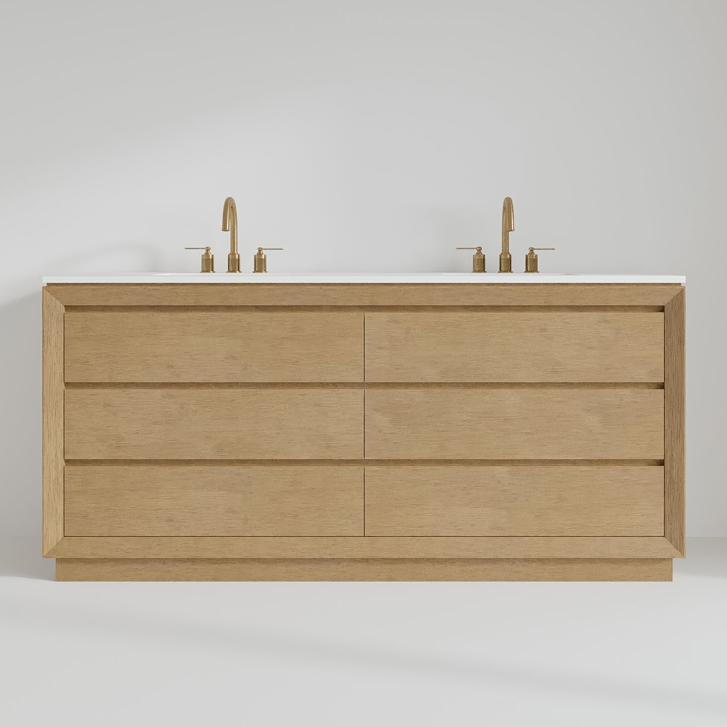 Jasper 72" Double Bathroom Vanity with Vanity Top