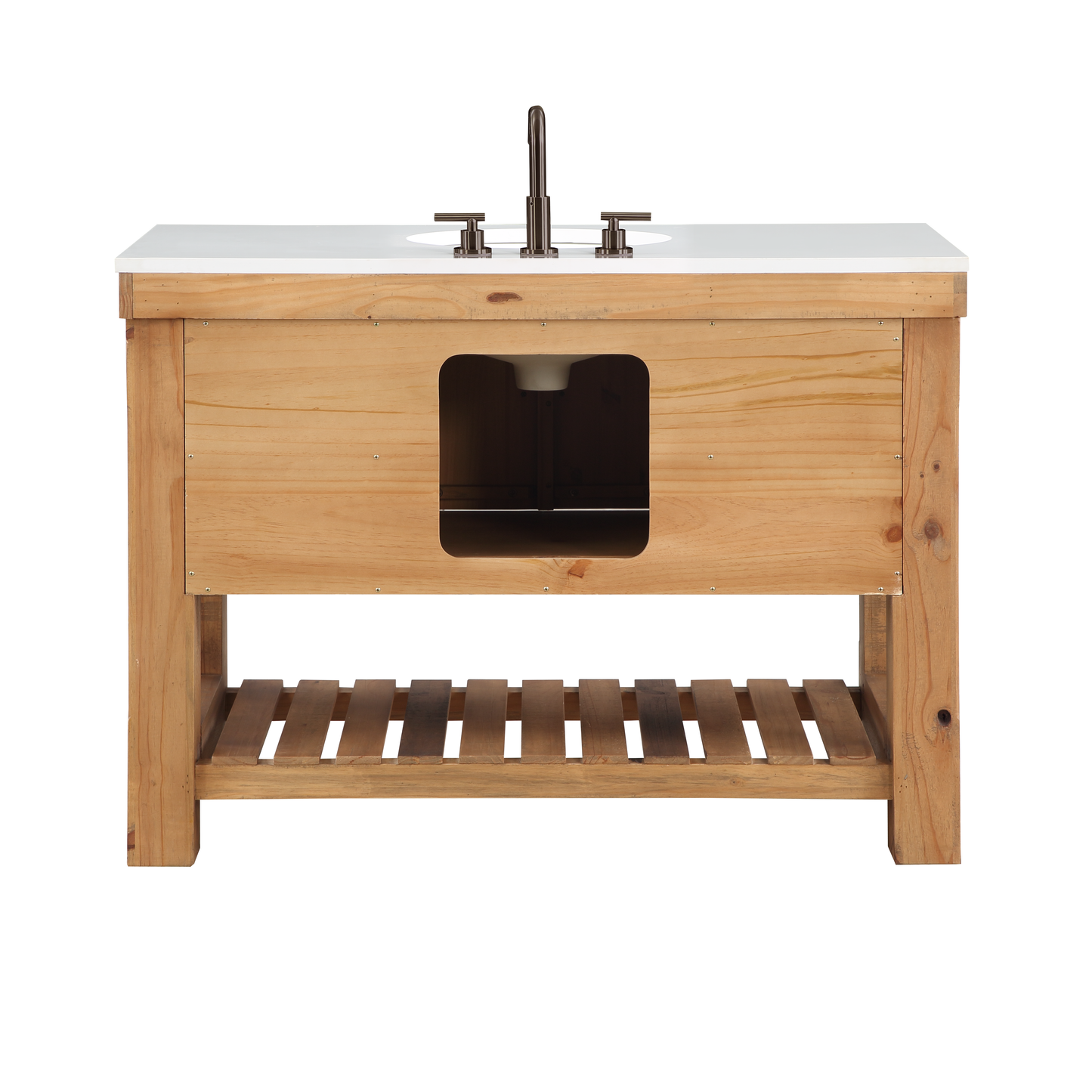 Telluride 48" Single Sink Bathroom Vanity | White Quartz Countertop