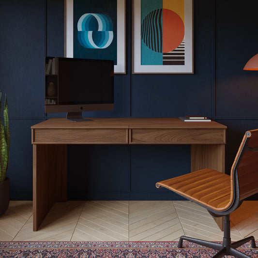 Cooper 55" Natural Walnut Writing Desk