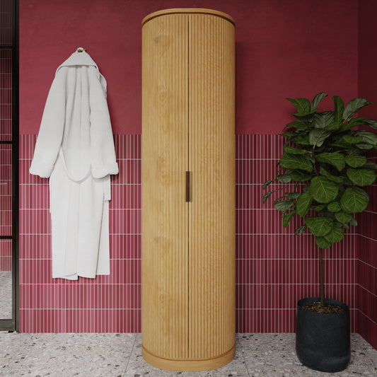 Luna 72" Reeded Birch Linen Cabinet