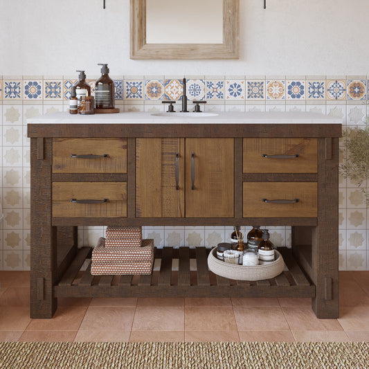Telluride 54" Single Bathroom Vanity | Quartz Countertop