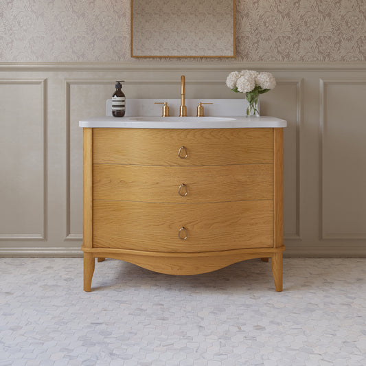 Grace 42" Bathroom Vanity with Statuario Quartz Countertop