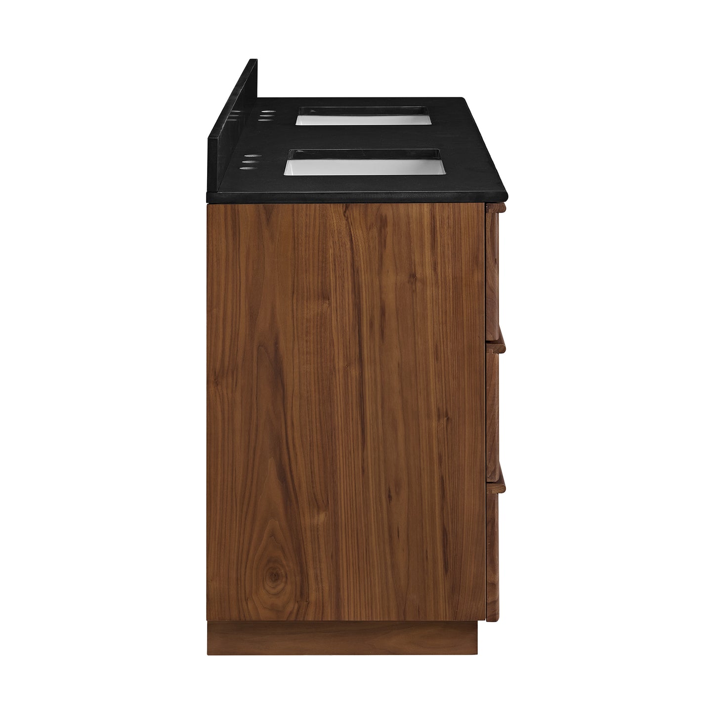Cooper 72" Double Sink Bathroom Vanity in Natural Walnut with Quartz Top