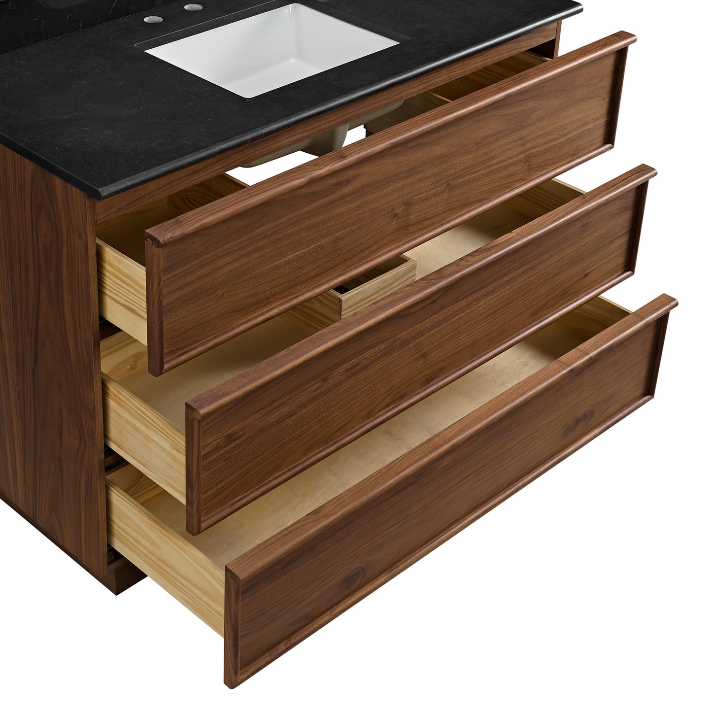 Cooper 48" Single Sink Bathroom Vanity in Natural Walnut with Quartz Top