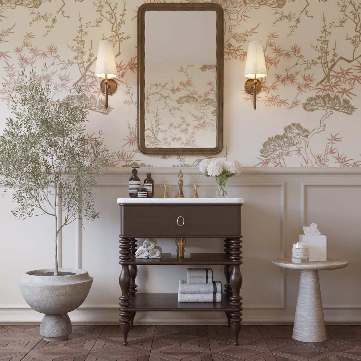Chantilly 30" Single Sink Bathroom Vanity | Statuario Quartz Countertop (Copy)