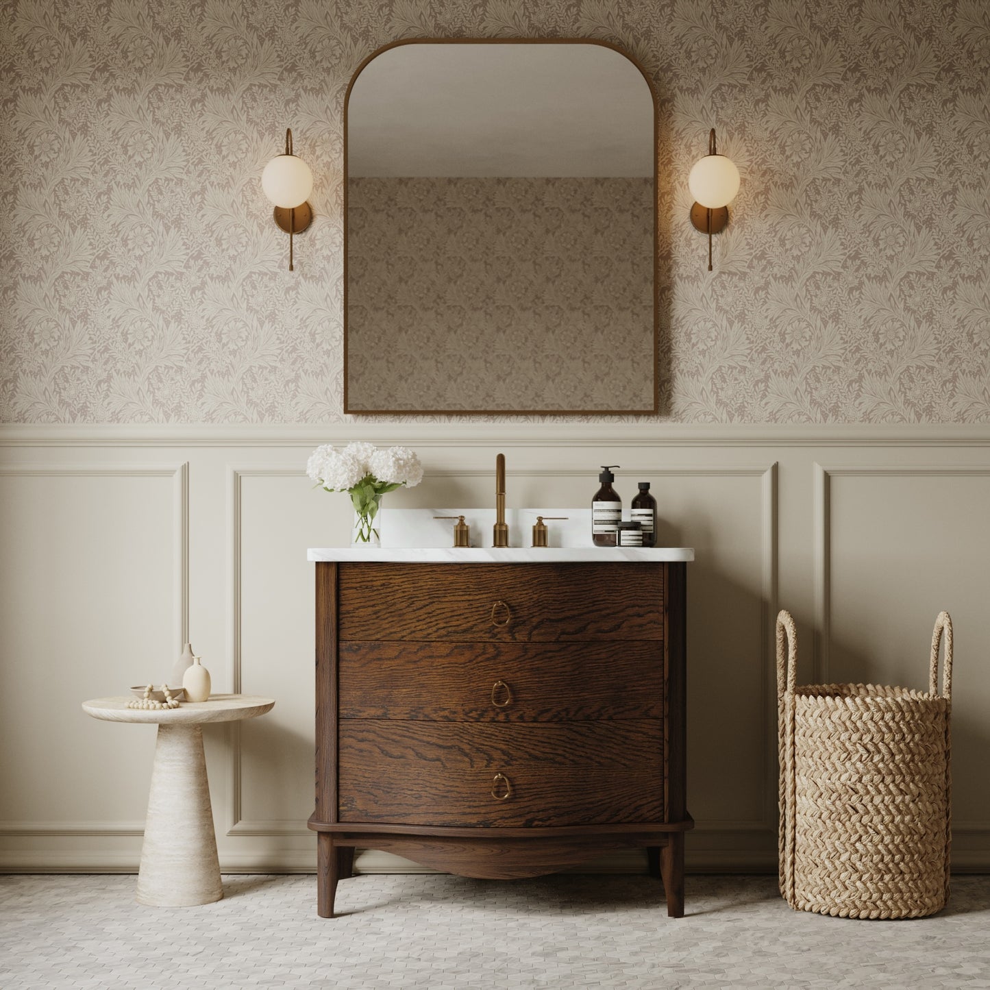 Grace 36" Single Bathroom Vanity | Statuario Quartz Countertop