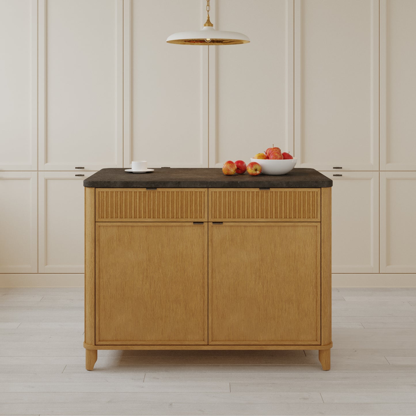 Kathryne 48" Kitchen Island | Quartz Countertop