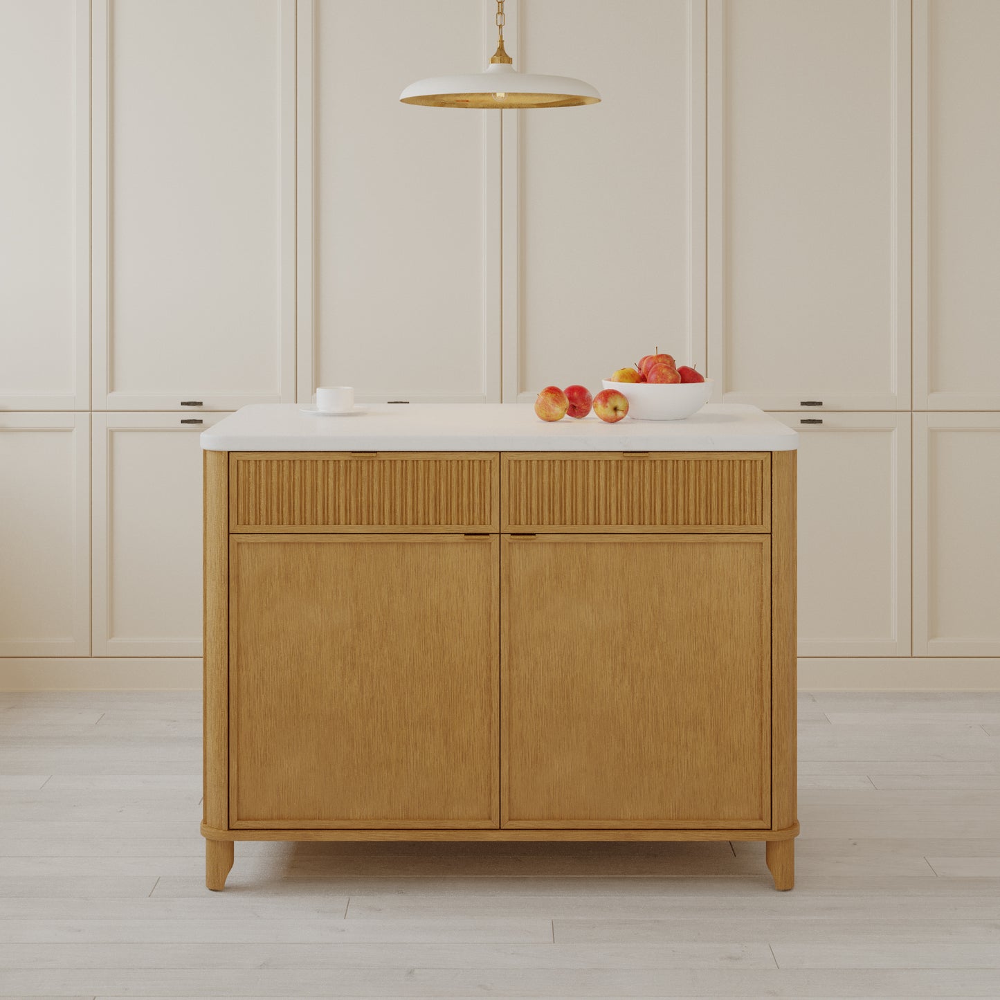 Kathryne 48" Kitchen Island | Quartz Countertop