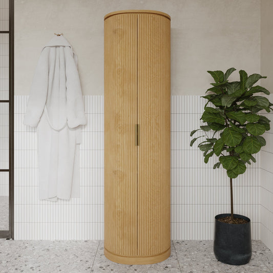 Luna 72" Reeded Birch Linen Cabinet