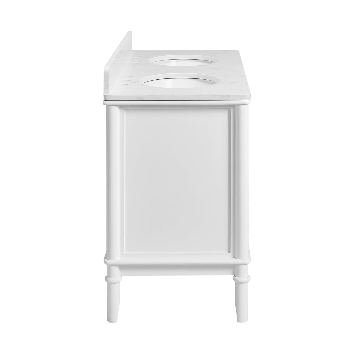 Juliette 54"W x 22"D Double Sink Bathroom Vanity with Cultured Marble Top