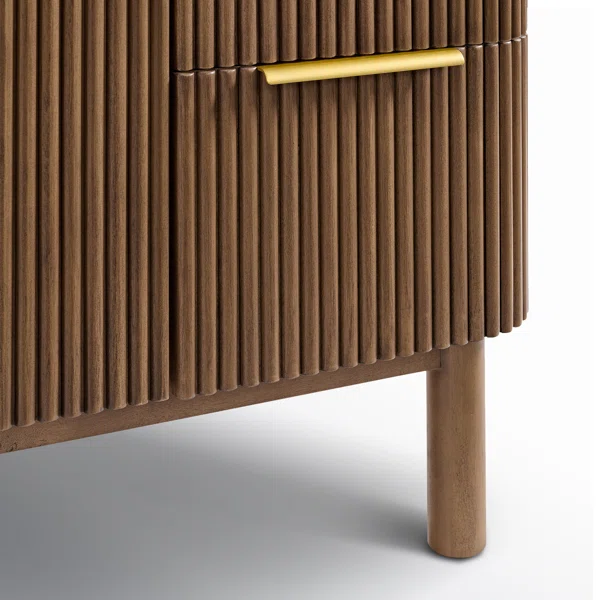 Havana 48" Width Single Bathroom Vanity in Brown Reeded Birch