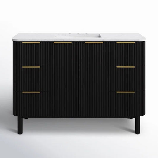 Havana 48" Width Single Bathroom Vanity In Black