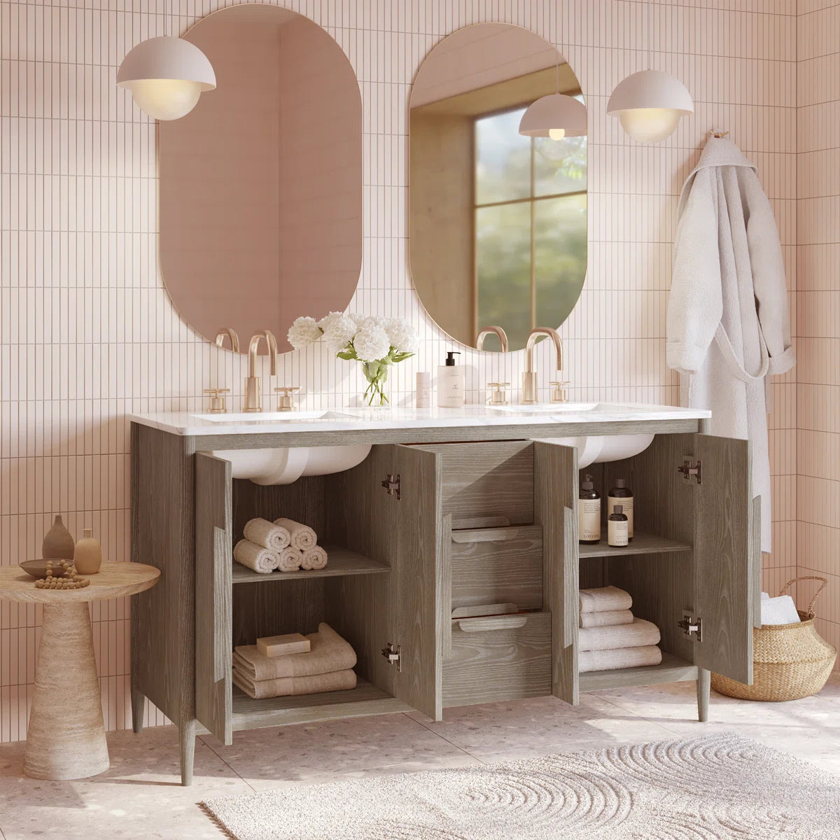 Weymouth 60" Width Double Bathroom Vanity