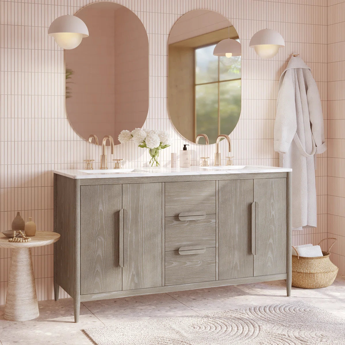 Weymouth 60" Width Double Bathroom Vanity