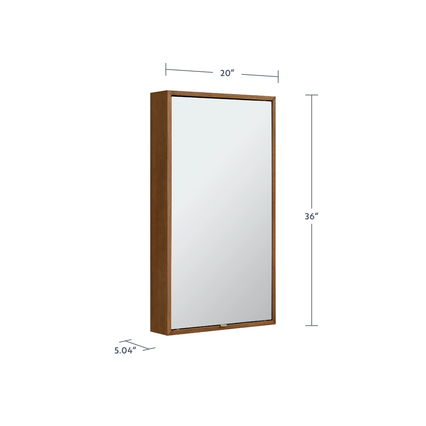 Midland 20"W Rectangular Surface Mount Medicine Cabinet in Walnut or Oak
