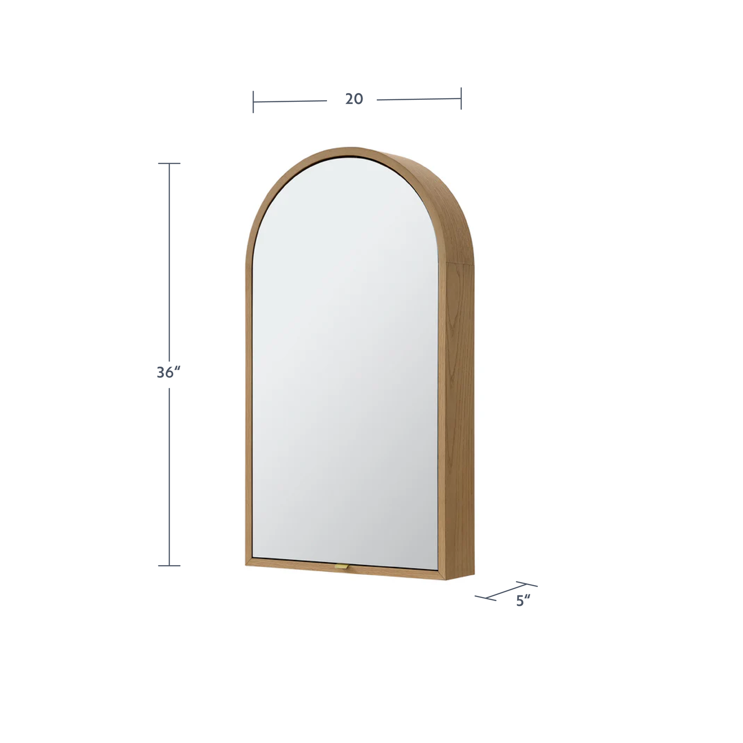 Midland 20"W  Arched Surface Mount Medicine Cabinet in Walnut or Oak