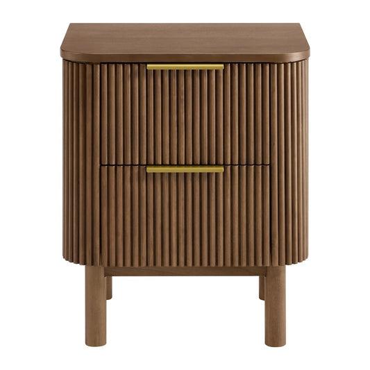 Havana Night Stand in Brown Reeded Birch