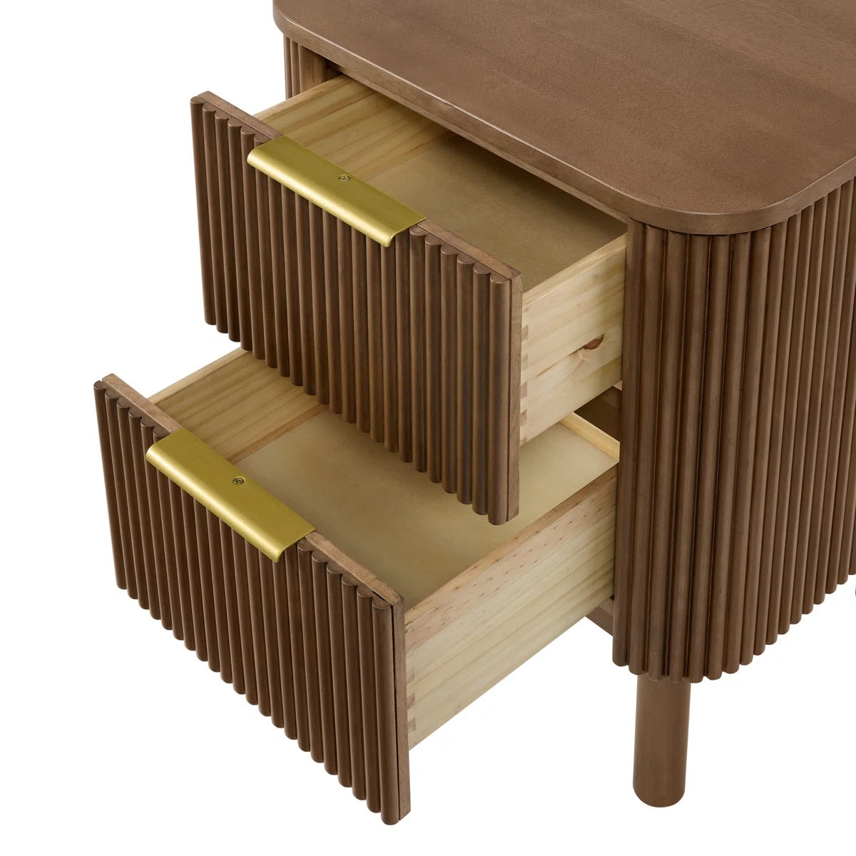Havana Night Stand in Brown Reeded Birch